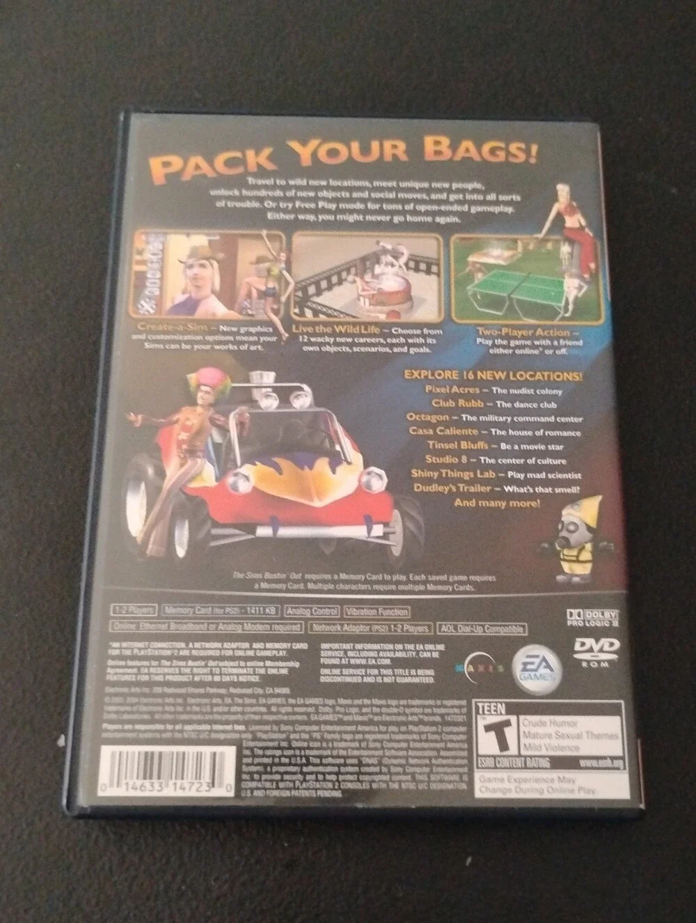 The Sims Bustin' Out (PlayStation 2, PS2) CIB - Complete with Manual & Case